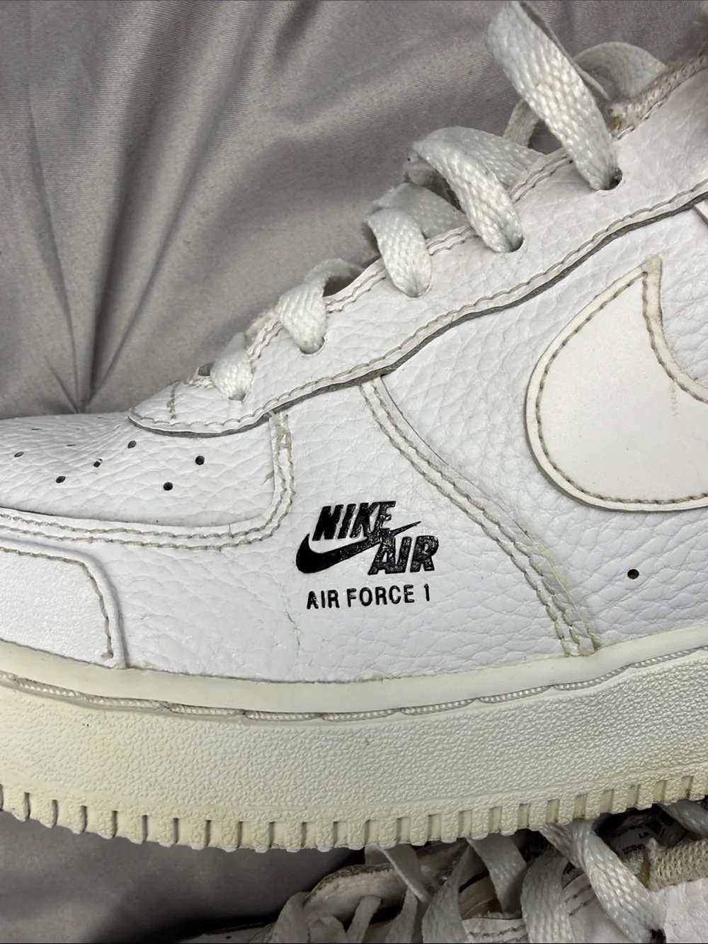 Nike Air Force 1 Low - White/Cream - 7Y